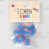 Loren Crafts 8'li Desenli Düğme - 1091 thumbnail 1