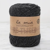 La Mia Re-Tweed Koyu Gri Melanj El Örgü İpi - L158 - 1