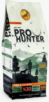 PRO HUNTER YETİŞKİN KÖPEK MAMASI KUZULU SOMONLU 15 KG. - 2