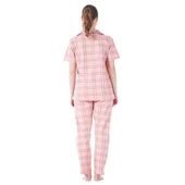 Estiva Kareli Desen Önden Düğmeli Bayan Pijama Takım thumbnail 2