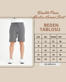 Hafif ve Rahat Duble Paça Müslin Erkek Şort - Açık Haki thumbnail 10
