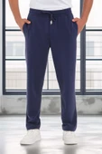 Scuba Modal Kumaş Relaxed Fit Erkek Eşofman Altı Pantolon - Lacivert thumbnail 2