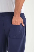 Scuba Modal Kumaş Relaxed Fit Erkek Eşofman Altı Pantolon - Lacivert thumbnail 6
