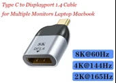 USB-C to Mini DisplayPort Dönüştürücü 1.4 8K 60Hz - 3
