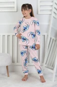 Cute Monster Desenli Kız Çocuk Pijama Takımı - 8