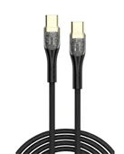Samsung Xiaomi Oppo Reeder Huawei Uyumlu 60W Örgülü Işıklı Type C To Type C Hızlı Şarj ve Data Kablosu MU-09 - 4