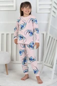 Cute Monster Desenli Kız Çocuk Pijama Takımı - 9