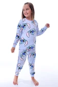 Cute Monster Desenli Kız Çocuk Pijama Takımı - 12