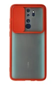 Xiaomi Redmi Note 8 Pro Kılıf Palm Buzlu Kamera Sürgülü Silikon - Kırmızı - 1