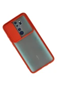 Xiaomi Redmi Note 8 Pro Kılıf Palm Buzlu Kamera Sürgülü Silikon - Kırmızı - 3