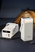 Torima TRM-1041 Beyaz 40000 mAh Type-C + Lightning + USB  Taşınabilir 22,5 W Hızlı Şarj Dijital Göstergeli RGB Led Işıklı Powerbank thumbnail 4