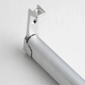 ( 5 Çift ) Uzun Askı Flanşı Dolap Boru Sabitleme Kıyafet Elbise Askı Flanş Aparatı Krom 70 mm thumbnail 6