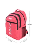 POLO Yazılı Fuşya Sırt Çantası, Okul Çantası, Okul Sırt Çantası - 7