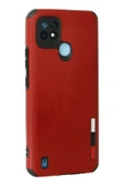 Realme C21 Kılıf Loop Deri Silikon - Kırmızı - 3