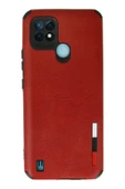 Realme C21 Kılıf Loop Deri Silikon - Kırmızı - 1