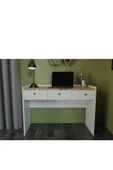 Alfimo Mobilya SWENEY 3 ÇEKMECELİ ÇALIŞMA MASASI BEYAZ&CEVİZ - 1