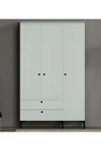Alfimo Mobilya BOHEM 3 KAPAKLI BEYAZ GÖVDE BEYAZ KAPAKLI ÇOK AMAÇLI DOLAP - 2