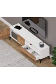 Alfimo Mobilya NOVA 2 KAPAKLI ÇEKMECELİ TV ÜNİTESİ BEYAZ&CEVİZ - 3