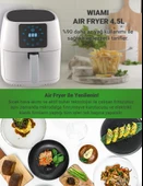 Wiami AirFryer 4.5L V2 Yağsız Fritöz Beyaz 1400W - 1