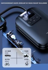 Usams US-ZB215 350PSI 5000mah Şarjlı Çok Amaçlı Taşınabilir Hava Pompası - 9