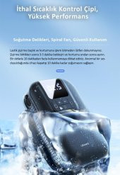 Usams US-ZB215 350PSI 5000mah Şarjlı Çok Amaçlı Taşınabilir Hava Pompası - 11