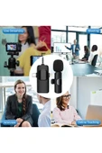 Plentiful Kablosuz Tekli Yaka Mikrofonu 3.5mm Aux iPhone Type-C PC Tablet Video Ses Kayıt Vlog USB C ve Amfi - 5