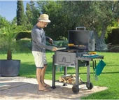 FLEXTAIL Memphis Fırınlı Mangal Kömürlü Mangal & Fırınlı Barbekü Paslanmaz Çelik Katlanır Ayaklı - 4