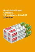 4 Adet 20 Li Buzdolabı Poşeti Orta Boy Dayanıklı Gıda Saklama Torbası Dondurucu ve Buzluk - 2