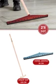 2’li Yersil ve Ağaç Sapı Temzlik Seti, Çekpas Çekçek Çeksil Yersil 55cm + Vidalı Ağaç Sap 120cm - 1
