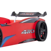 Arabalı Yatak, Merso Bazalı Rüzgarlıklı Ledli Arabalı Yatak, Ledli - Kırmızı thumbnail 4