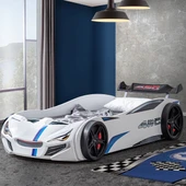 Arabalı Yatak, Merso Bazalı Rüzgarlıklı Ledli Arabalı Yatak, Ledli - Kırmızı thumbnail 8