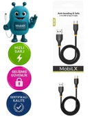 MobiLX 60W Silikon Type-C to Type-C Hızlı Şarj Kablosu - 1