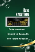 20 Adet Oluklu Siyah Simli Bulaşık Süngeri  Özel Dokulu Dayanıklı Pinterest Temizlik Süngeri Seti - 3