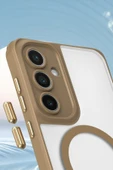Samsung Galaxy S25 Kılıf Enka Magsafe Silikon Kılıf - Şeffaf - 2