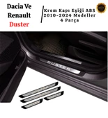 Dacia Ve Renault Duster 2010-2024 Modeller Krom Kapı Eşiği 4 Parça P. Çelik Abs Çerçeve thumbnail 2