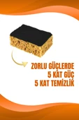4 Adet Lifli Düz Bulaşık Süngeri Özel Dokulu, Dayanıklı Geniş Gözenekli Mutfak Süngeri Seti - 4