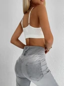 Yüksek Bel Likralı Jean Pantolon 90 Cm thumbnail 6