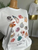 SEA OYSTER-KADIN GİYİM-OVERSİZE  T-SHIRT-DİGİTAL TEKNOLOJİ BASKI - 1