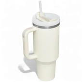 Stanley Quencher FlowState Tumbler Pipetli Termos 1.18L Krem Rengi - 1