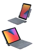 T5506D iPad 10.2 (9.Nesil) Kılıf Palermo Ledli Klavyeli Standlı Tablet Kılıfı - Siyah - 5