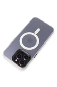 iPhone 15 Pro Max Kılıf Mateks Magsafe Kapak - Beyaz - 5
