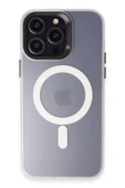iPhone 15 Pro Max Kılıf Mateks Magsafe Kapak - Beyaz - 1