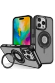 iPhone 16 Pro Banza Magsafe Standlı Kapak - Siyah - 1