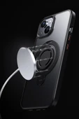 iPhone 12 Avatar 360 Dönen Magsafe Kapak - Siyah - 4