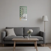 Çiçek Motifli Dekoratif Duvar Aynalı Tablosu - 4