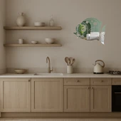 Deniz Balığı Tasarımlı Dekoratif Aynalı Tablo - 3