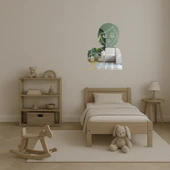 Anne ve Erkek Çocuk Emoji Aile Dekoratif Aynalı Tablo - 3