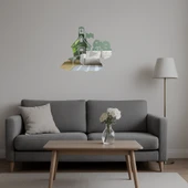 Modern Ev Yapı Dekoratif Aynalı Tablo - 3