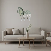 Zebra Desenli  Dekoratif Aynalı Tablo - 1