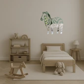 Zebra Desenli  Dekoratif Aynalı Tablo - 4